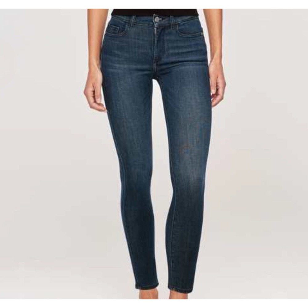 DL1961 Farrow Skinny High Rise InstaSculpt Ankle Jeans Blue 30 Designer Classic